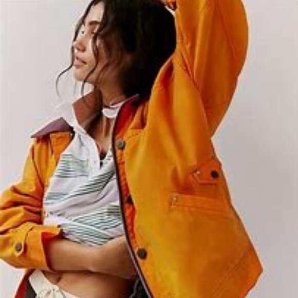 We The Free Cori Waxed Jacket in Creamsicle - Picture 1 of 8